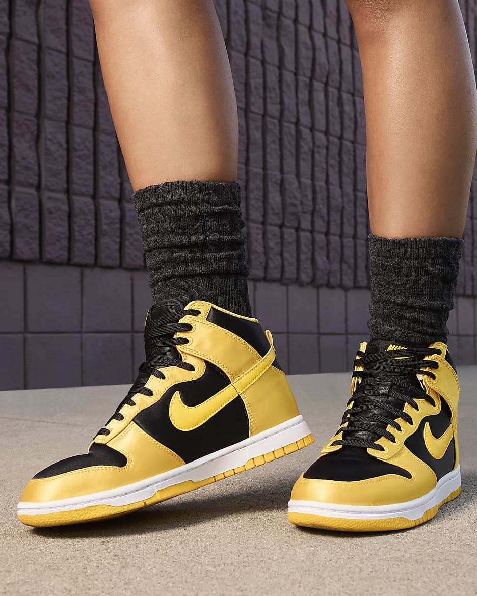 Nike gold high top sneakers best sale